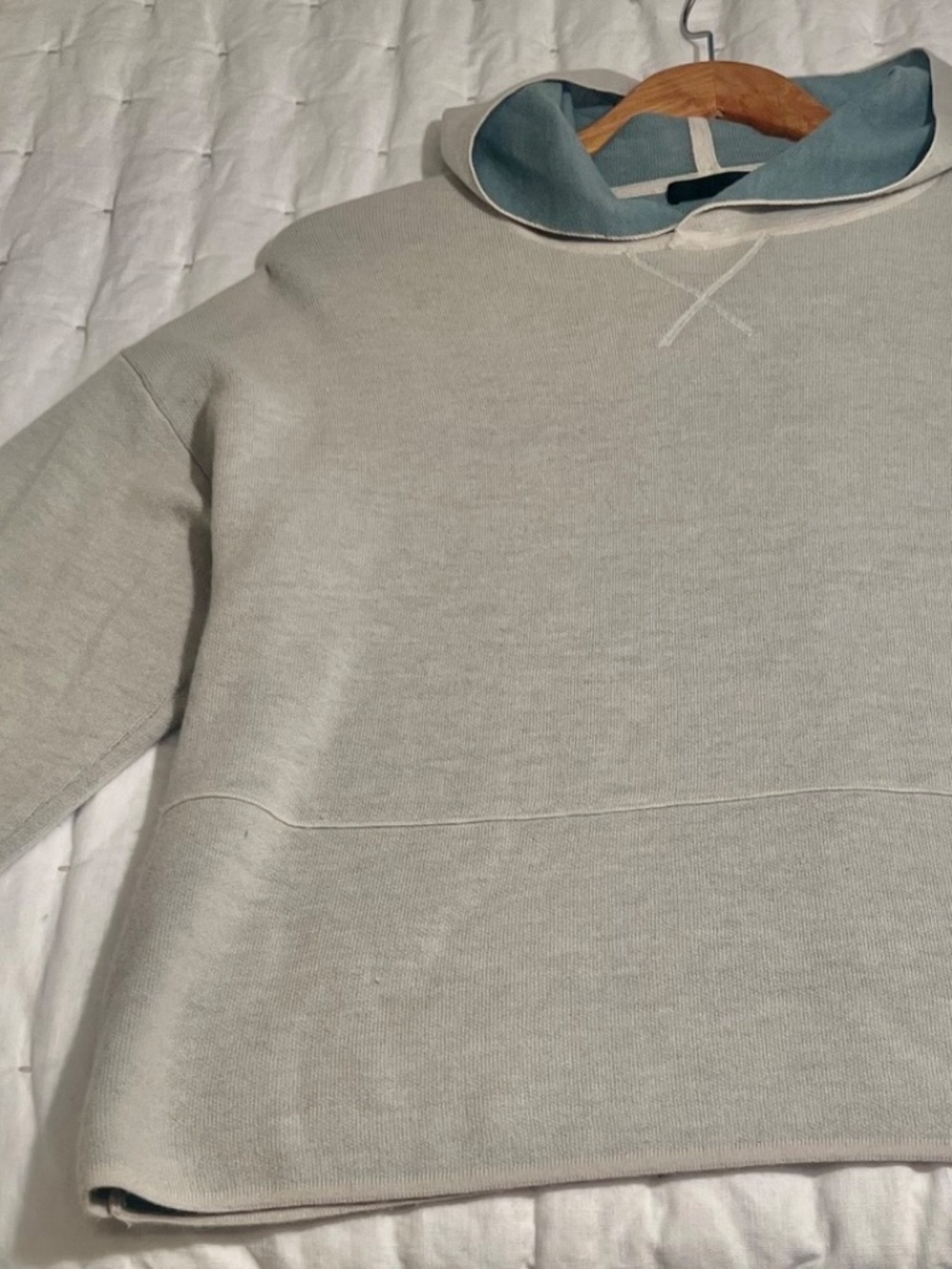ATM Light Blue Wool Hoodie
